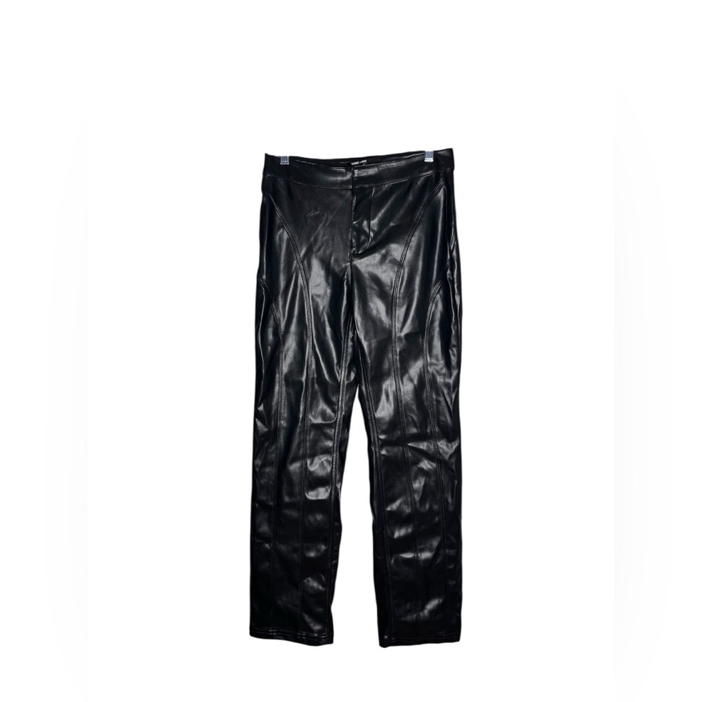 NWT Silence + Noise Sydney Faux Leather Moto Pant in Black Size 4 - Picture 3 of 5